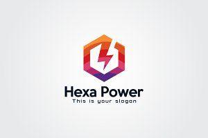 Power Logo - Hexa Power Logo Logo Templates Creative Market