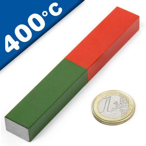 Red and Green C Logo - Educational Bar Block Magnet rectangular AlNiCo 100 x 15 x 10mm red