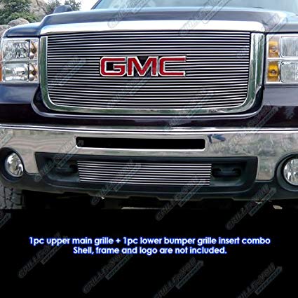 GMC Grill Logo - Amazon.com: APS 2007-2010 GMC Sierra 2500/3500 HD Billet Grille ...