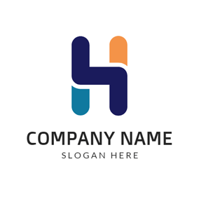 Orange H Logo - Free H Logo Designs. DesignEvo Logo Maker