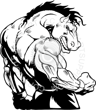 Cool Horse Logo - Cool horse with muscles