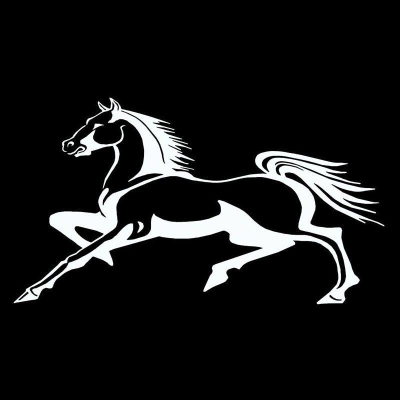 Cool Horse Logo - 16*8.9CM Cool Running Wild Horse Car Decal Stylish Car Styling ...