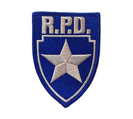 Silver Blue Logo - Resident Evil R.P.D. Silver Star Blue Logo Shield Patch: Amazon.co ...