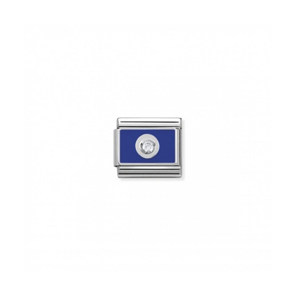 Silver Blue Logo - Nomination Composable Silver Blue Sparkle Link 330315 02