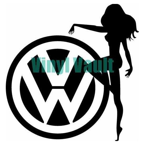 Lady Logo - VW Lady Logo Vinyl Car Decal