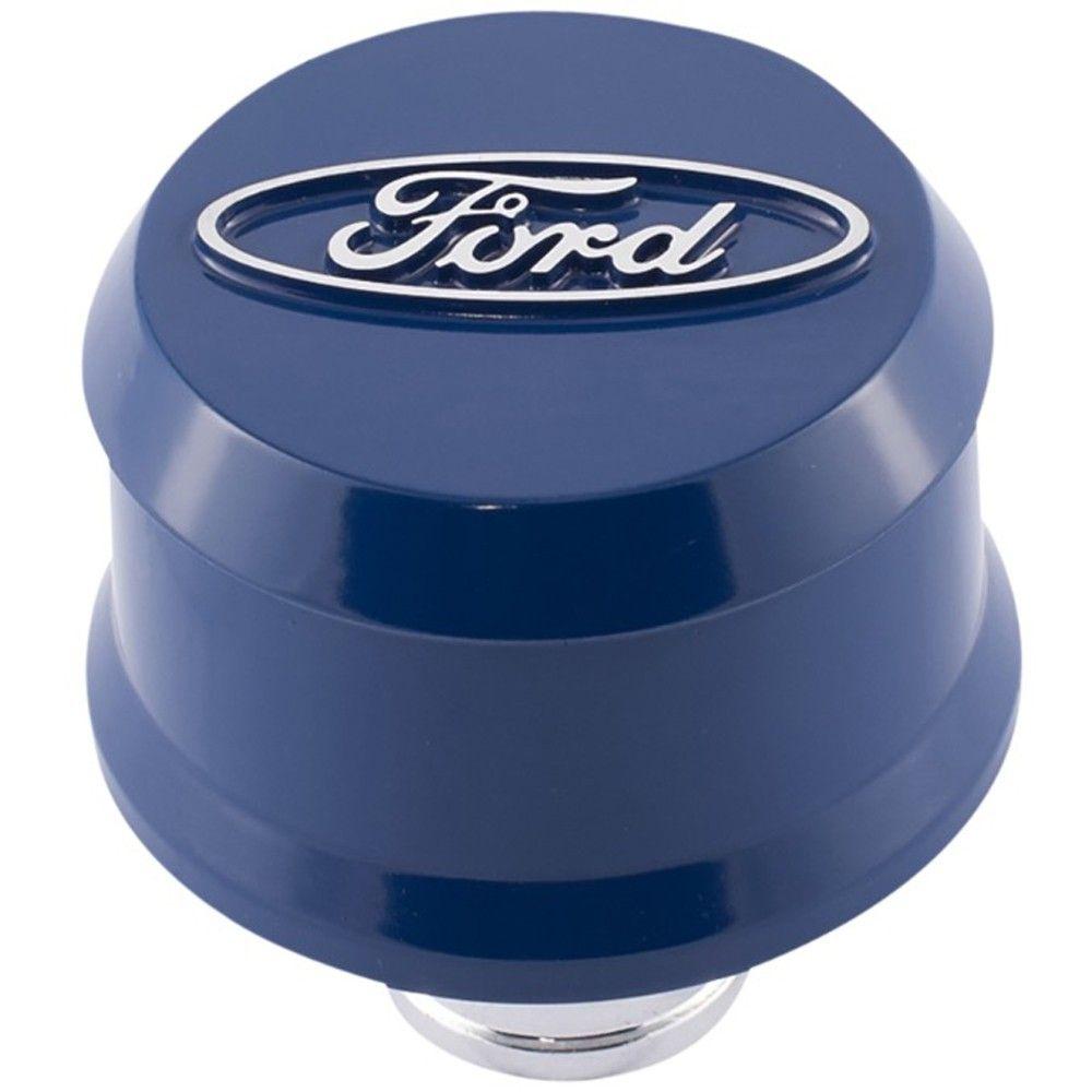 Slanted Blue Oval Logo - Ford Performance 302-436 Breather Cap Slant Edge Ford Blue With ...