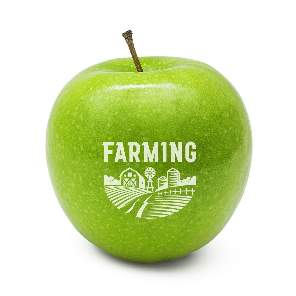 Impression Printing Logo - Green apple with printed logo | Impression Europe