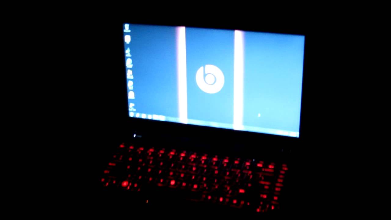 HP Laptop with Lighted Logo - HP dm4 Beats Edition Red backlit keyboard demo