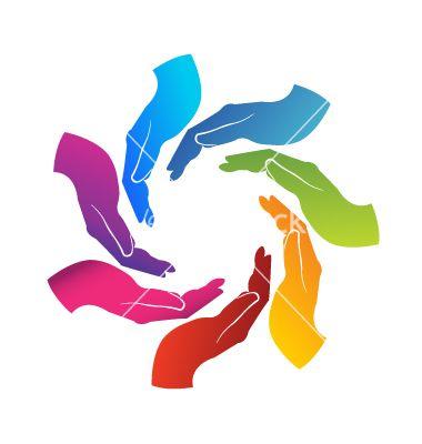 Rainbow Hands Logo - Hands teamwork logo vector #hands #teamwork #logo #colorful #rainbow ...