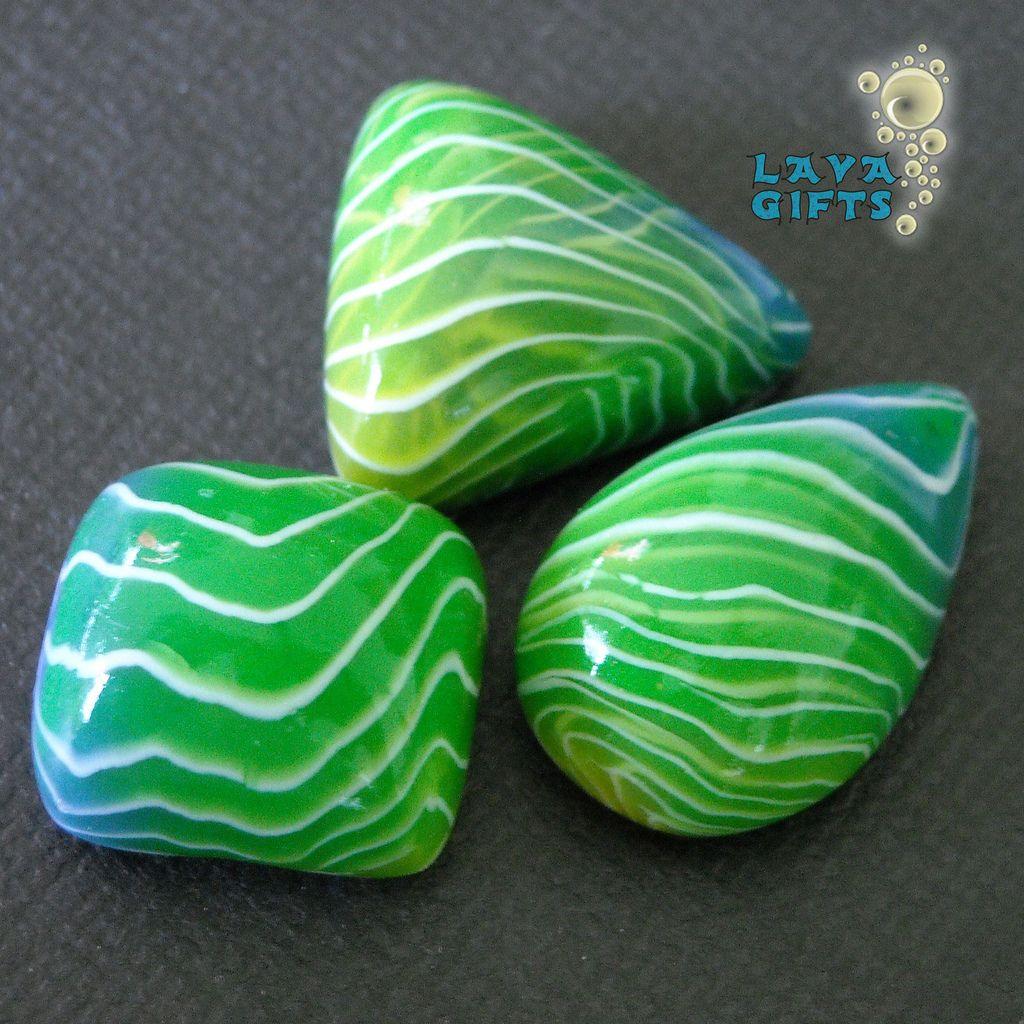 Green Teardrop and Triangle Logo - Puffy green blue yellow Triangle Teardrop Square Cabochons