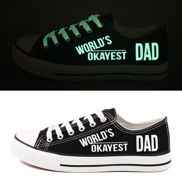 Shoe World Logo - E LOV Customized Luminous Men Fashion Casual Shoes World's Okayest ...