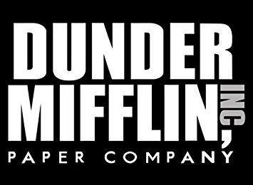 White the Office Logo - MAGNET BLACK Dunder Mifflin Paper Company Logo Magnet