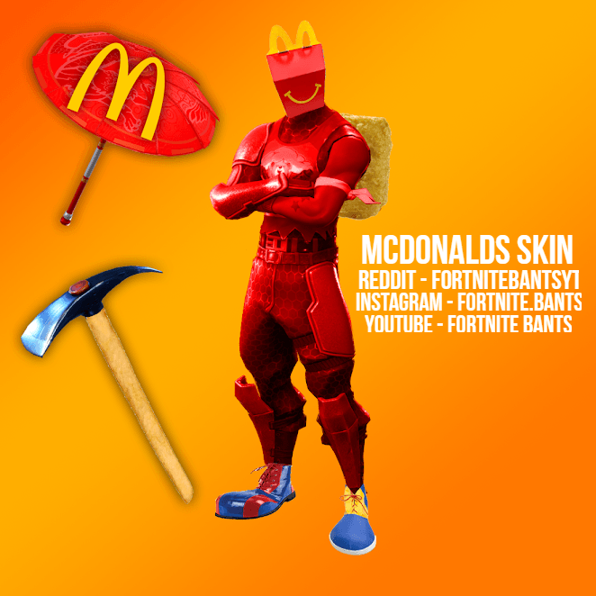 Skin Fortnite Logo - CONCEPT: McDonalds Skin! [McNugget Backbling, Fry Pickaxe, Logo ...
