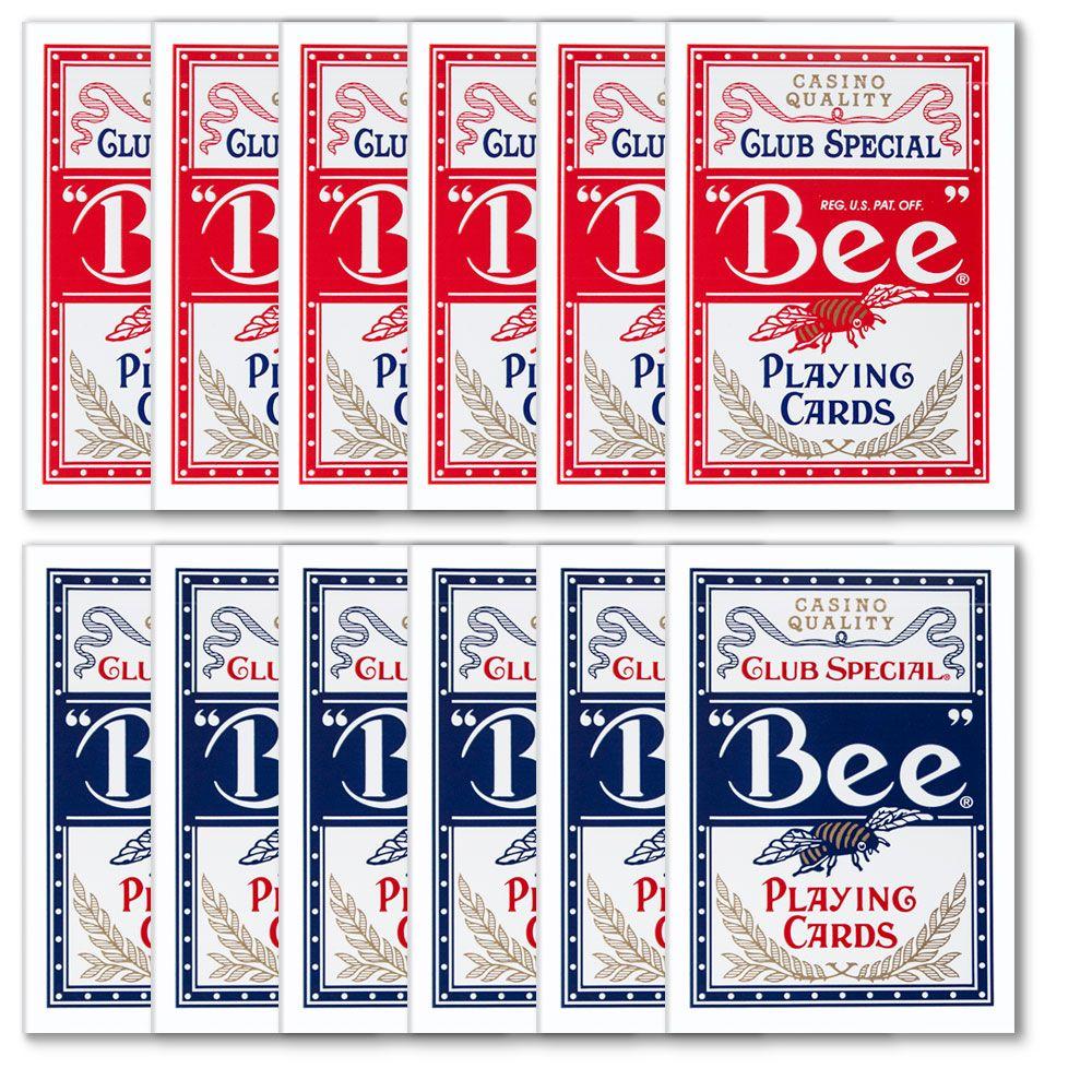 A Diamond in Red and Blue C Logo - 72 Bee No. 92 Diamond Back Club Special Red/Blue Decks Reg per EA