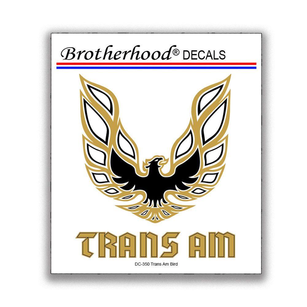 Trans AM Eagle Logo - 1970's Pontiac Firebird Trans Am Bird Design Black & Gold Die Cut