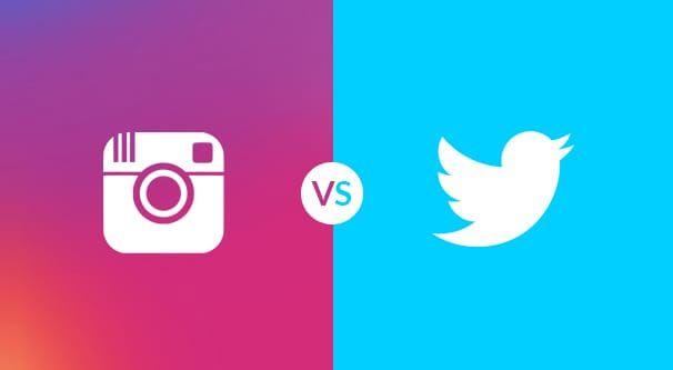 Twitter and Instagram Logo - Instagram vs. Twitter: Which Follower is More Valuable?