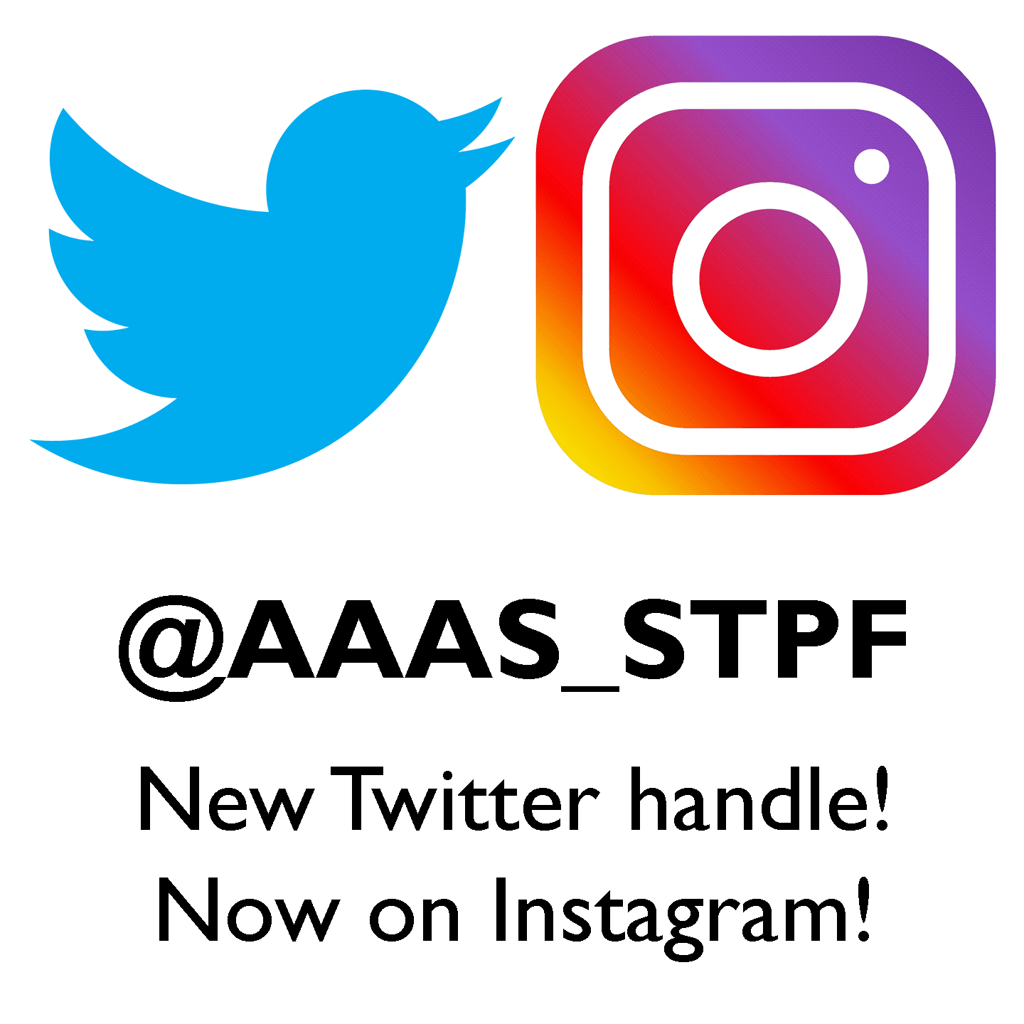 Twitter and Instagram Logo - AAAS_STPF: New Twitter Handle; New Instagram Page | AAAS - The ...
