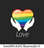 Rainbow Hands Logo - Art Print of Logo heart and rainbow. Barewalls Posters & Prints