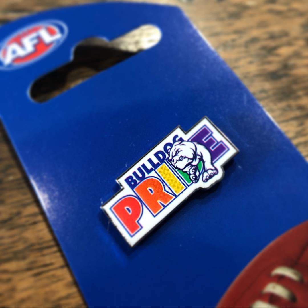 Blue Bulldog Pride Logo - OMG we have Official AFL BULLDOG PRIDE PINS!