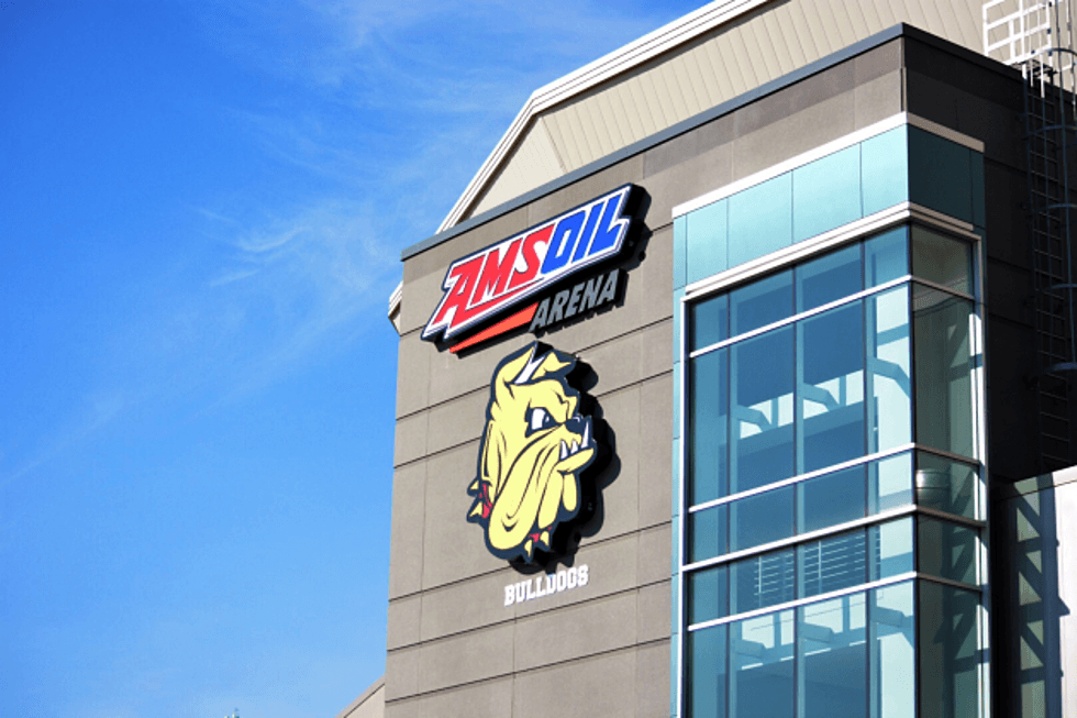 Blue Bulldog Pride Logo - AMSOIL Arena Shows Bulldog Pride With New Illuminated UMD Logo