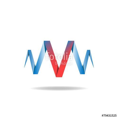 Blue and Red Letter Logo - V - red letter, logo idea, overlapping technique