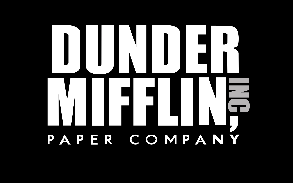 White the Office Logo - Dunder Mifflin