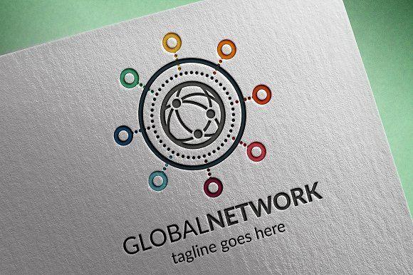 Global Network Logo - Global Network Logo ~ Logo Templates ~ Creative Market