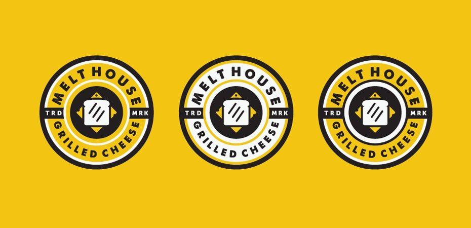 Ina Blue Bird Yellow Circle Logo - of the best restaurant logos for inspiration