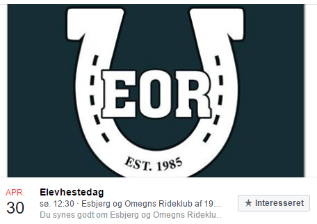 Eor Logo - ELEVHESTEDAG PÅ EOR 30 April | EOR - Esbjerg og Omegns Rideklub