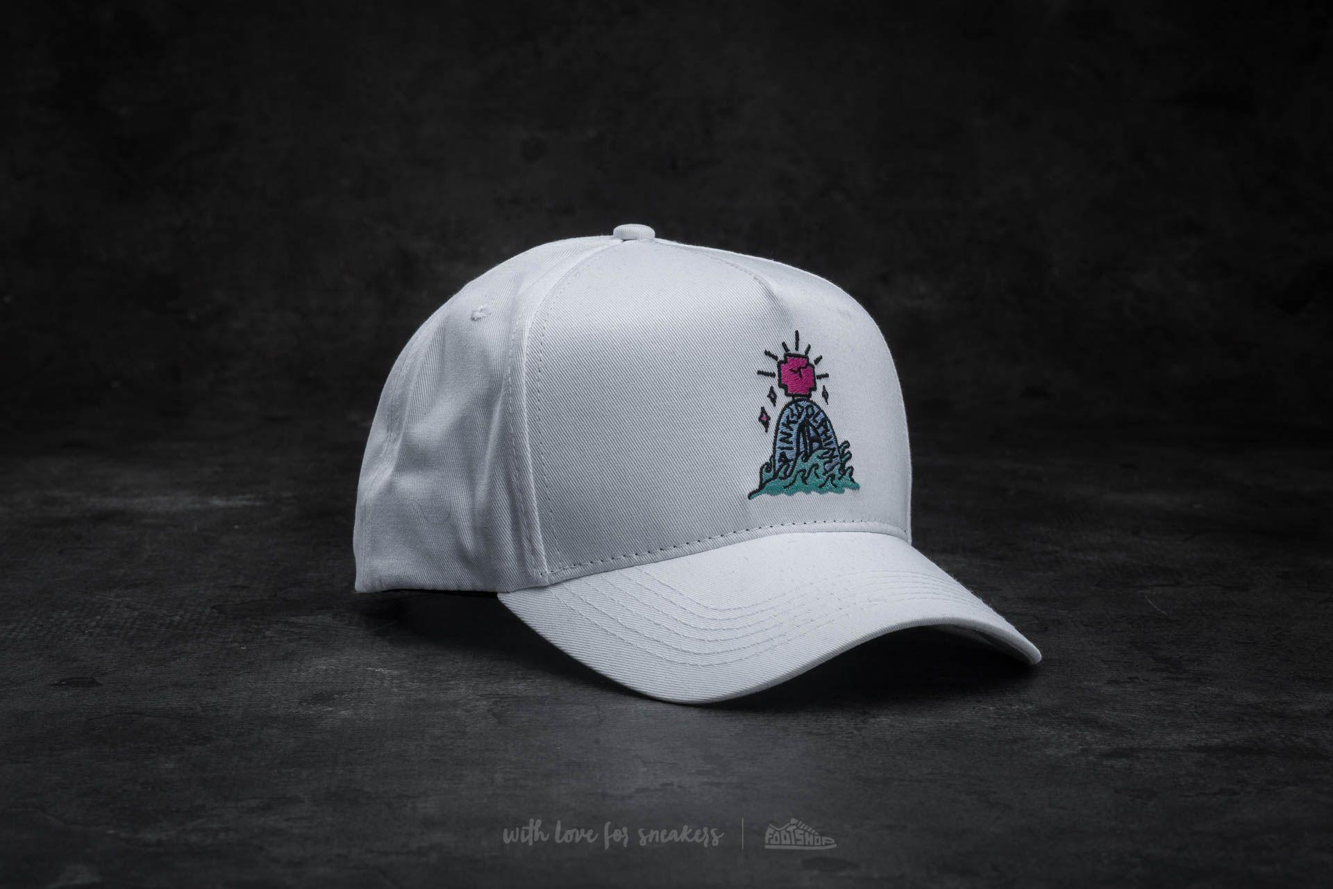 White Pink Dolphin Logo - Pink Dolphin Tombstone 5 Panel Snapback White