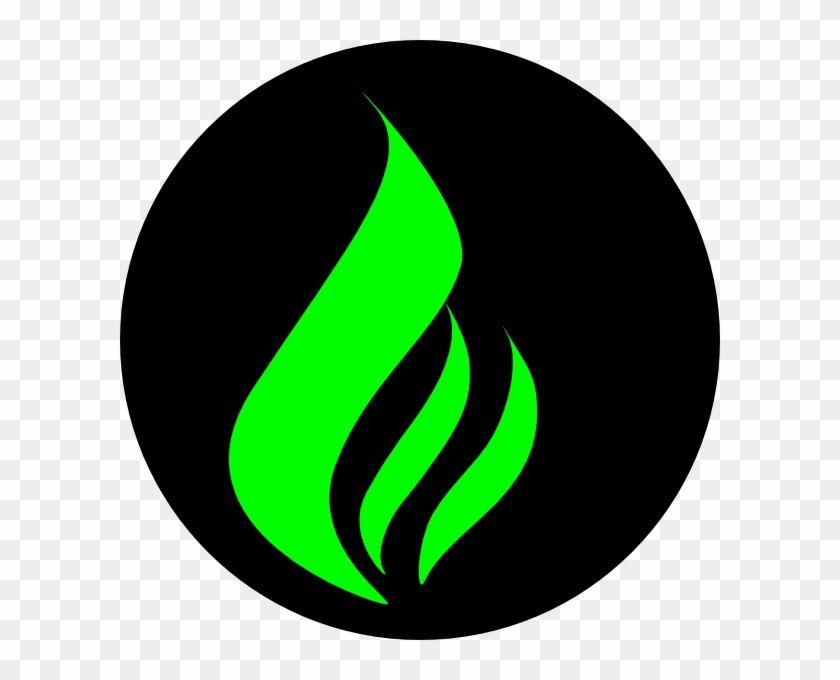 Green Flame Logo - Green Flame Black Clip Art At Clker - Green Flame Logo Png - Free ...