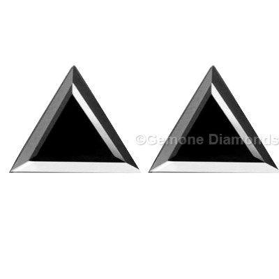 Diamonds in Triangle Logo - Loose Triangle Shape Black Diamonds 2.00 Ct Especially For Mens Stud.