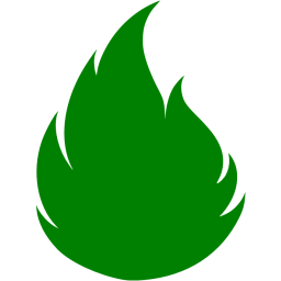 Green Flame Logo - Green flame 2 icon - Free green flame icons