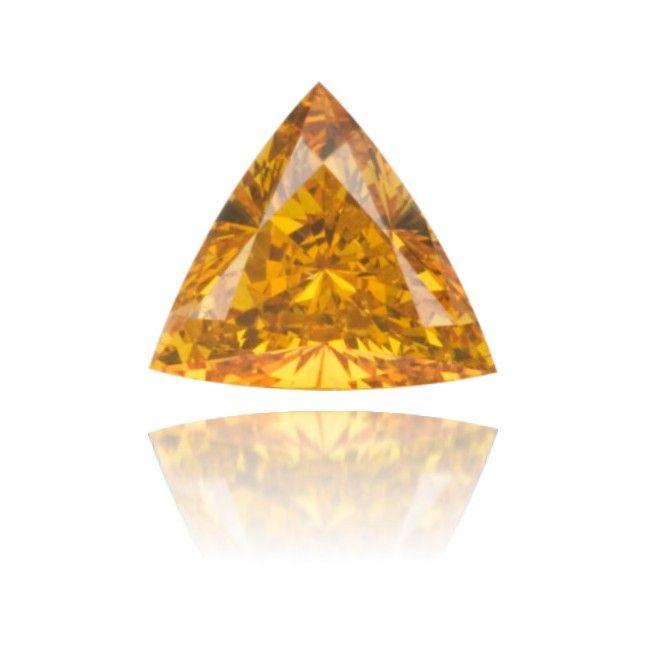 Diamonds in Triangle Logo - Natural Orange Diamond Triangle 0.25 ct Polished