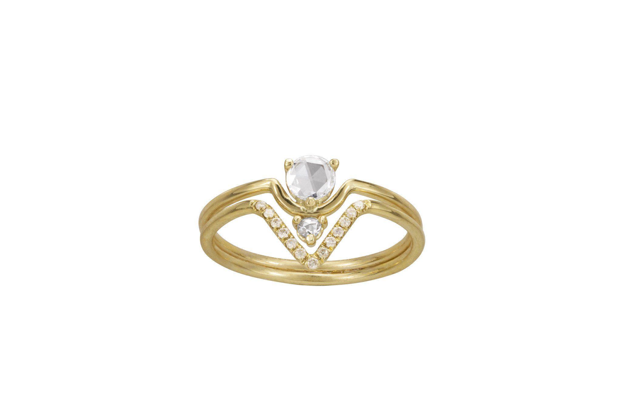 Diamonds in Triangle Logo - Nestled Diamonds & Micropave Triangle Pairing – WWAKE