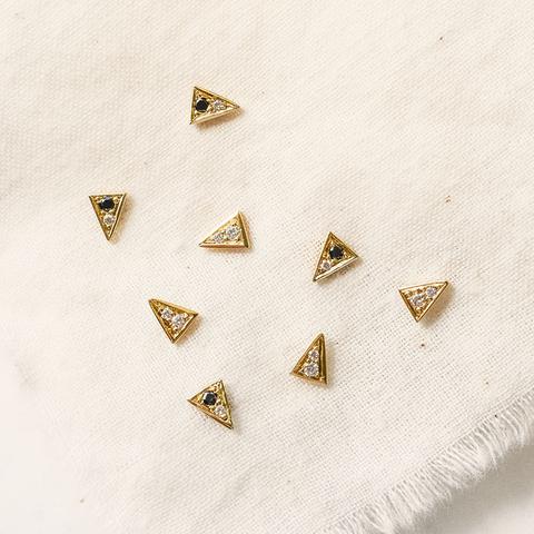 Diamonds in Triangle Logo - Mociun Diamond Triangle Stud at General Store