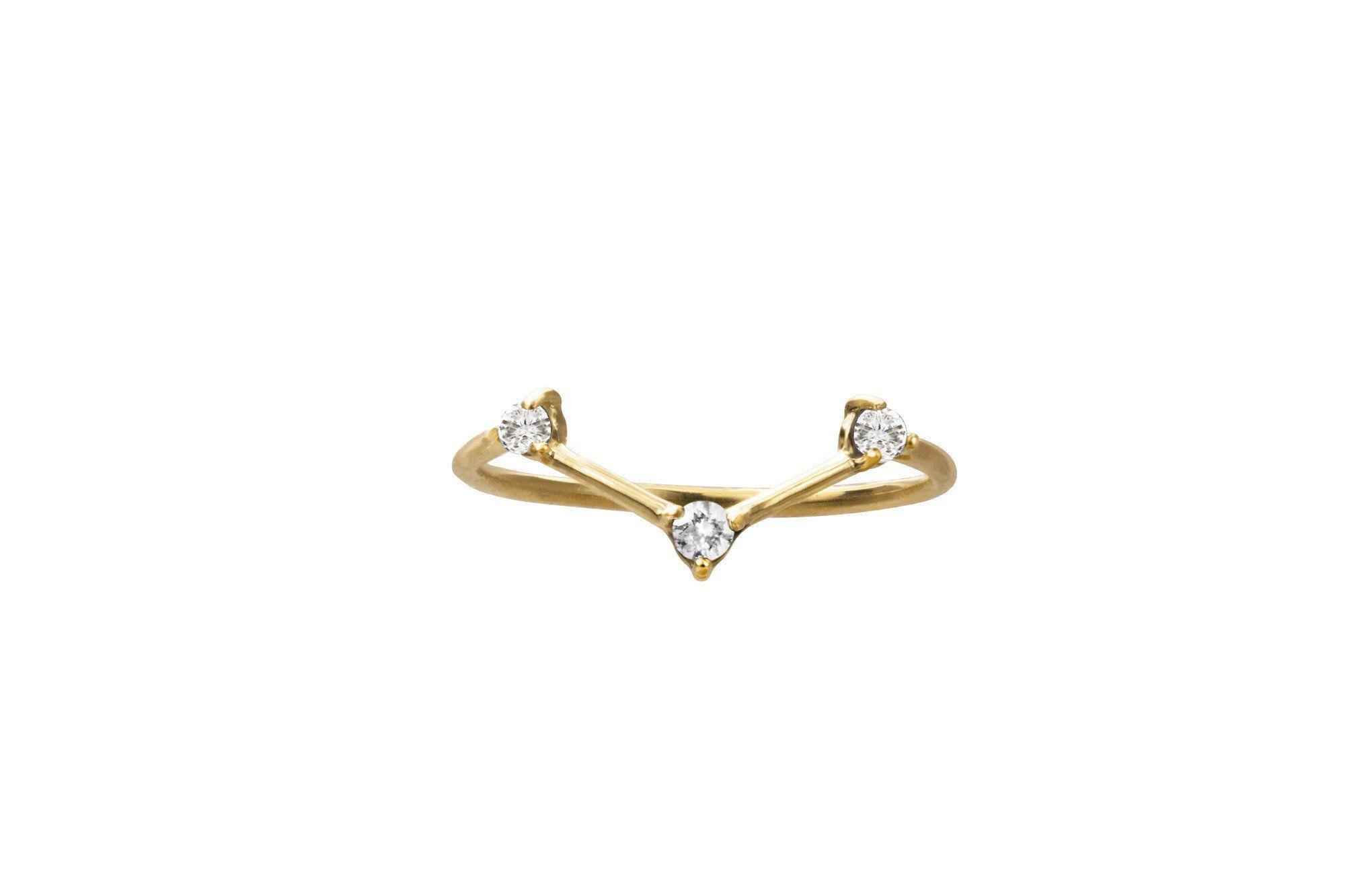 Diamonds in Triangle Logo - Three-Step Diamond Triangle Ring – WWAKE