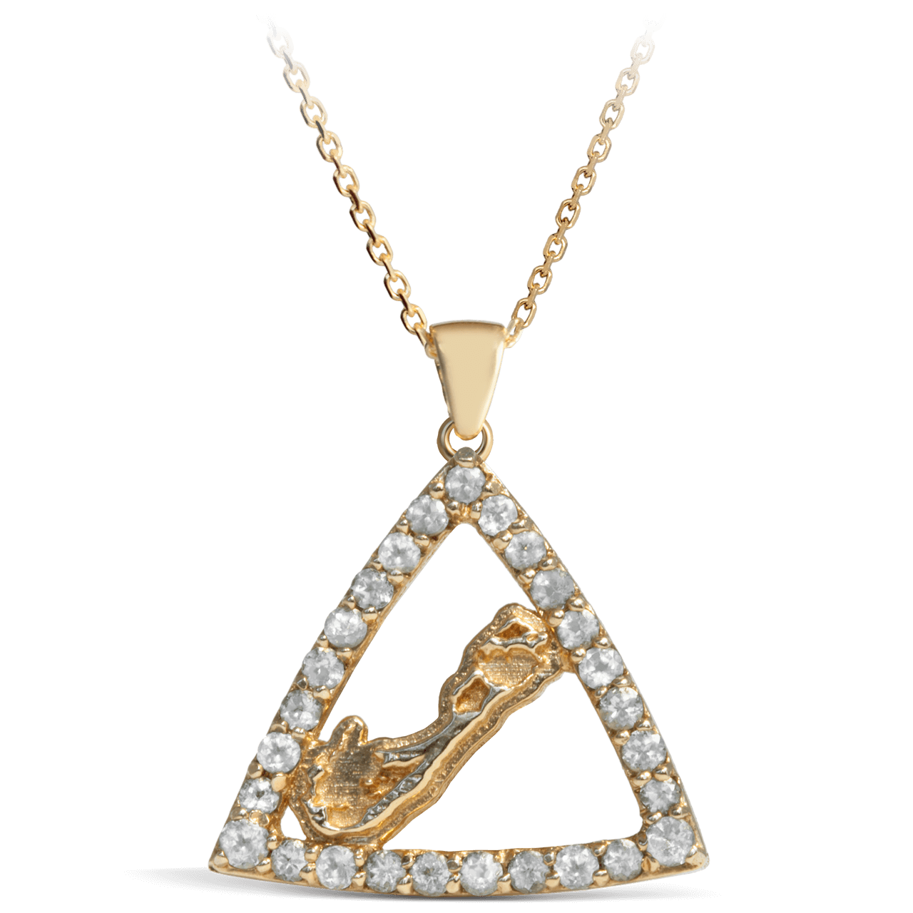 Diamonds in Triangle Logo - Diamond Bermuda Triangle Pendant | Davidrose Jewelry