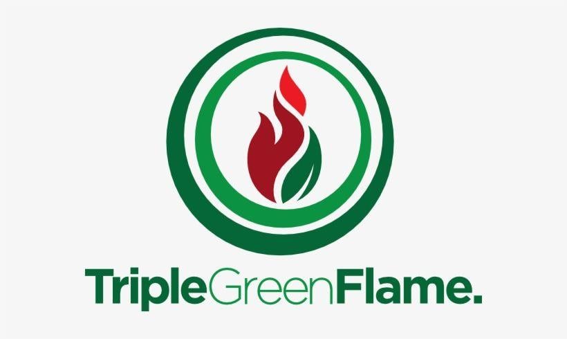 Green Flame Logo - Triple Green Flame Logo - Companies Have A Flame Logo PNG Image ...