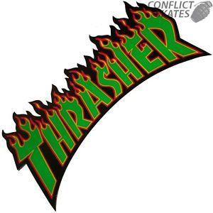 Green Flame Logo - THRASHER 