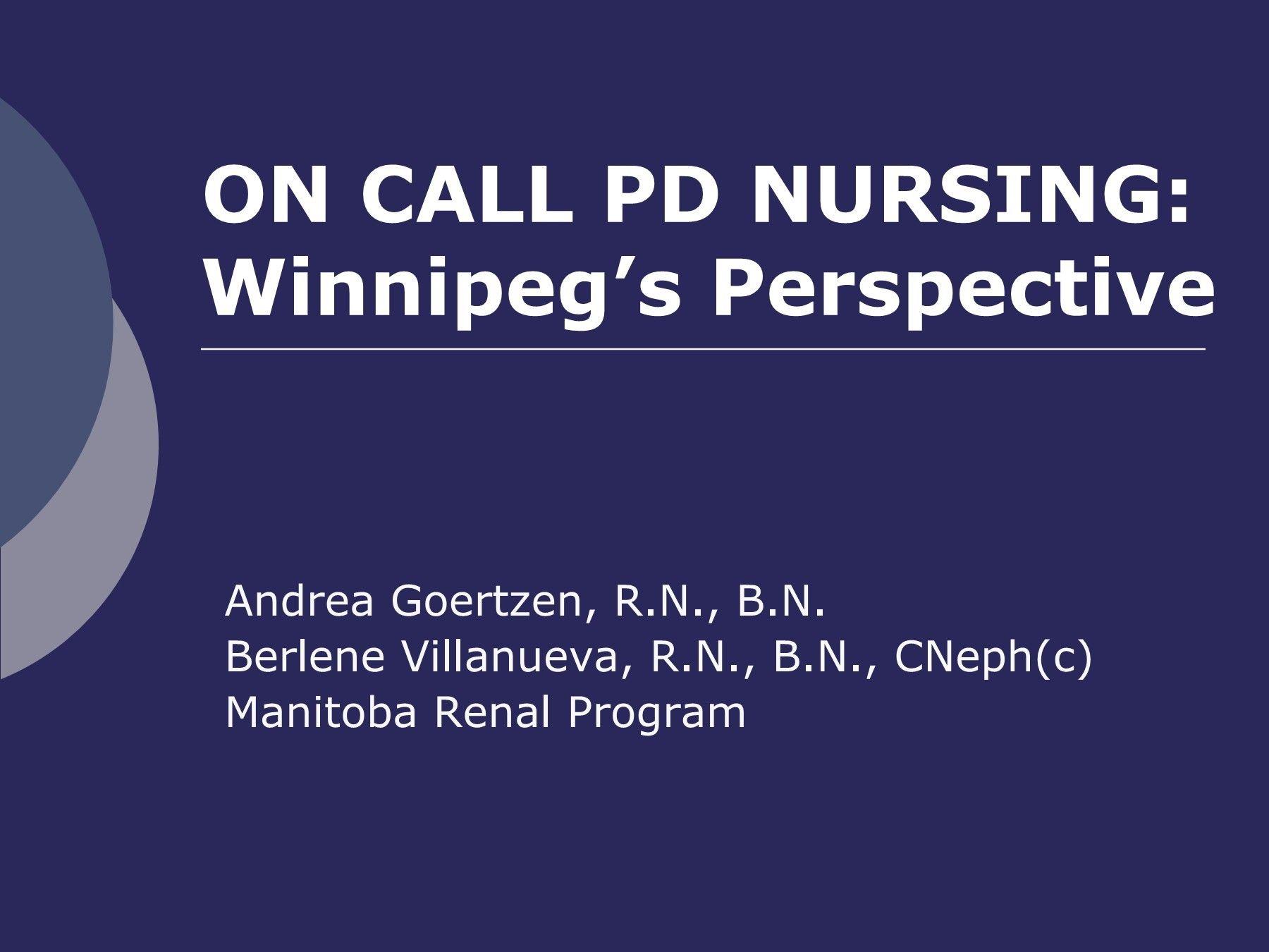 BC Renal Agency Logo - ON CALL PD NURSING: Winnipeg's Perspective - BC Renal Agency