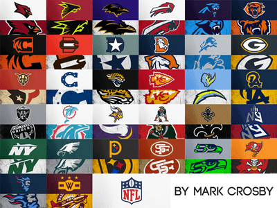All NFL Logo - Mark Crosby / Projects / NFL Concept Logos | Dribbble