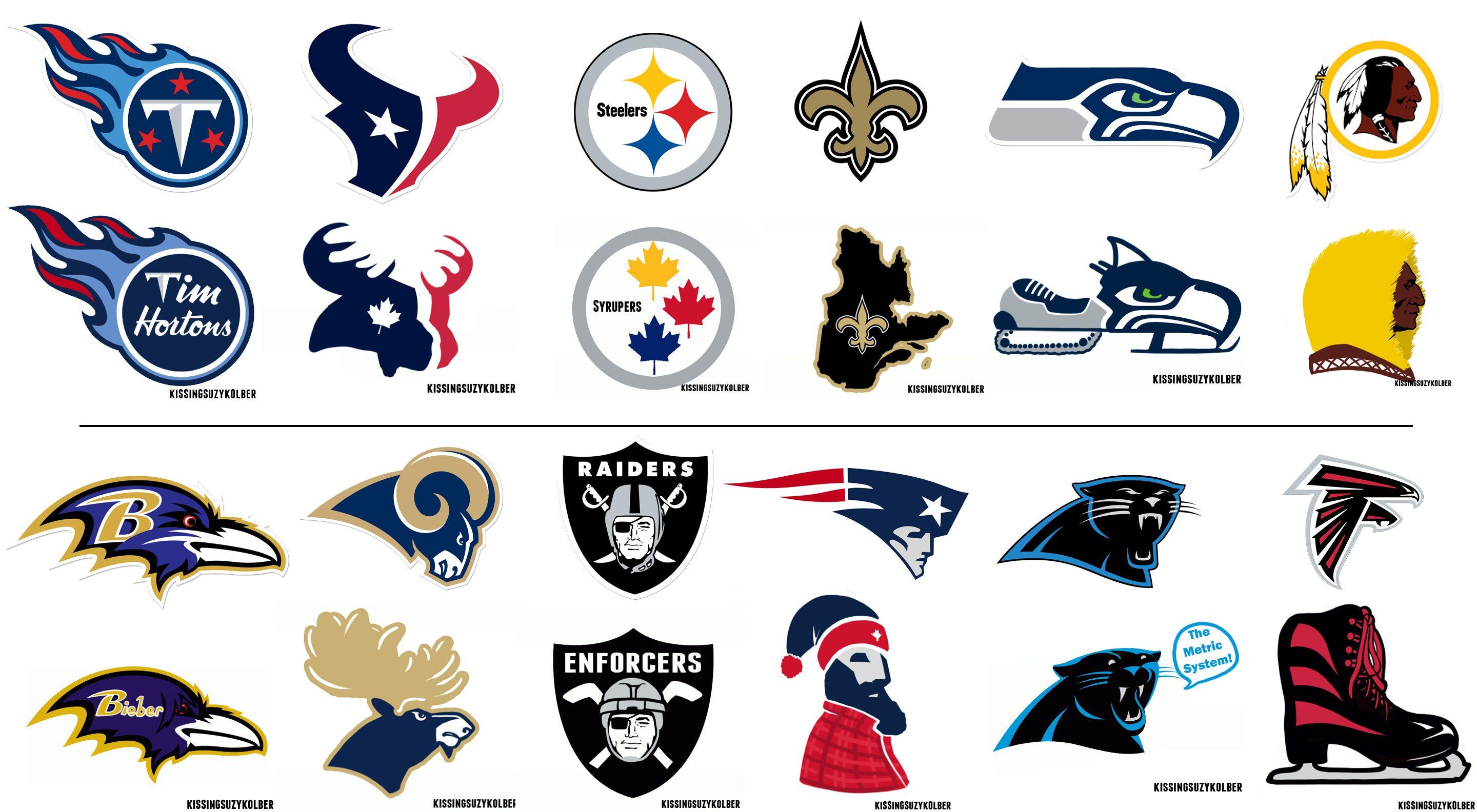 All NFL Logo - NFL Logos Reimagined as Canadian - GuyMaven.com