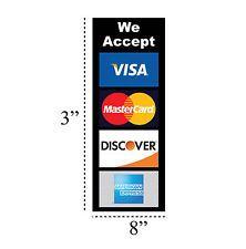 We Accept Credit Cards Logo - Credit Card Decals | eBay