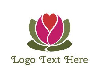 Heart Flower Logo - Heart Logos | Heart Logo Maker | BrandCrowd