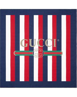 White with Blue People Logo - Spectacular Deals on Gucci blue, white and red Gucci logo Sylvie ...