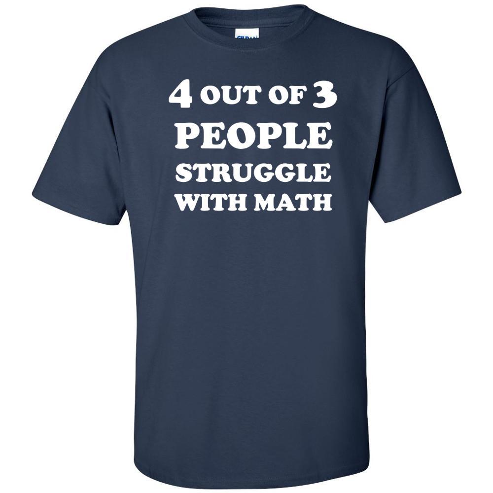 White with Blue People Logo - 4 Out Of 3 People Struggle With Math White Logo Kids T Shirt – Read ...