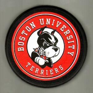 Boston University Logo - NCAA BOSTON UNIVERSITY TERRIERS Large Logo Souvenir PUCK