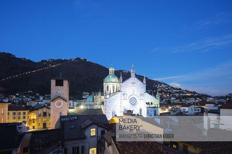 Como Town Logo - Mediabakery - Photo by Robert Harding - Como Cathedral dedicated to ...