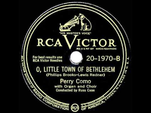 Como Town Logo - 1946 Perry Como - O Little Town Of Bethlehem - YouTube